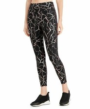 Ideology Women Leggings Printed Luster Mid-Rise Metallic Bloom 100069318MS Sz S