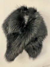 etienne aigner black lambskin scarf 545.00