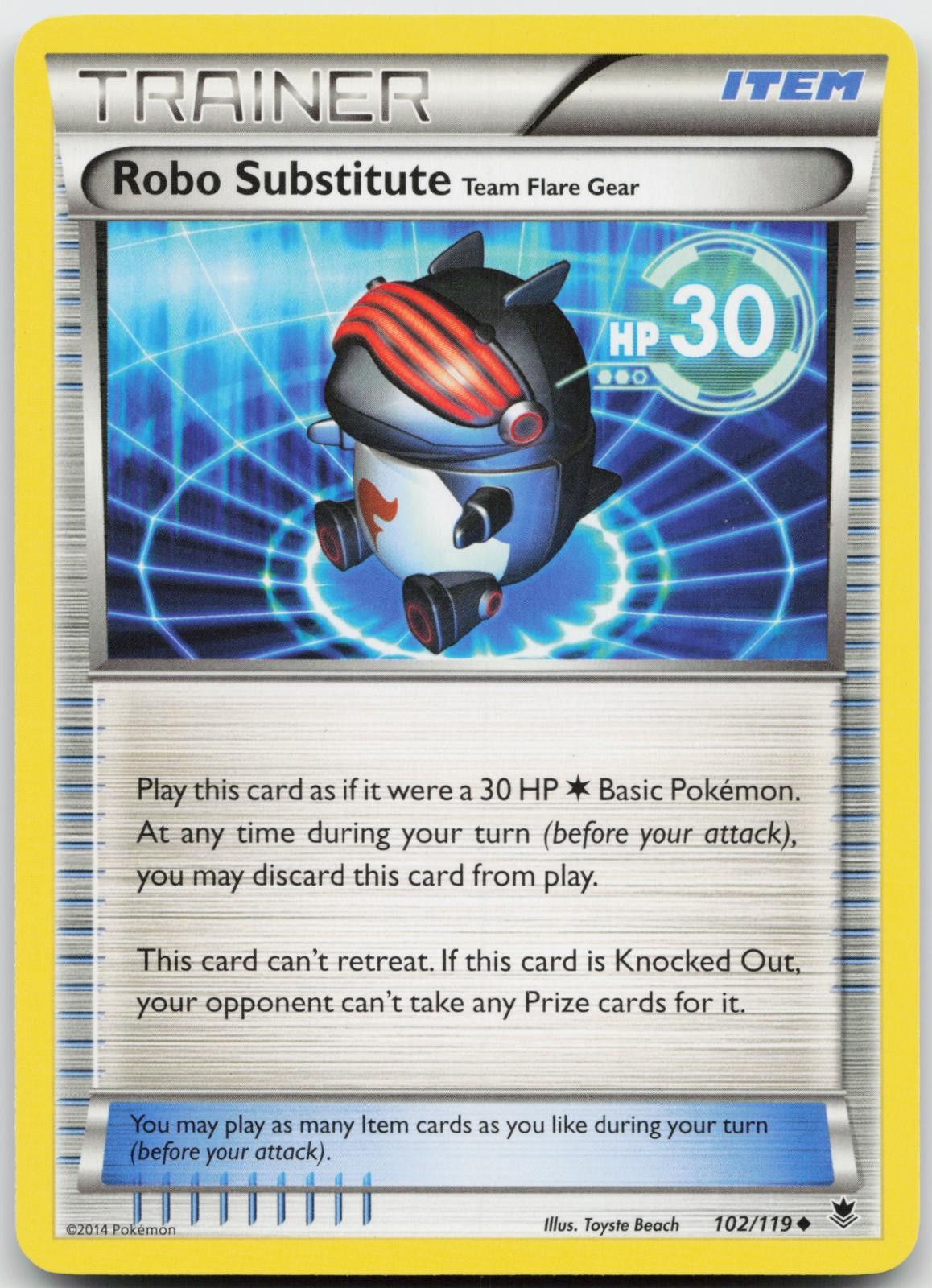 Robo Substitute Team Flare Gear 102/119 Pokemon Phantom Forces - NM