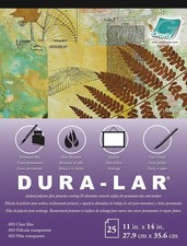 Grafix Dura-Lar 0.003" Film, Ultra Clear, Glossy 11x14x0.003, Clear .003" 