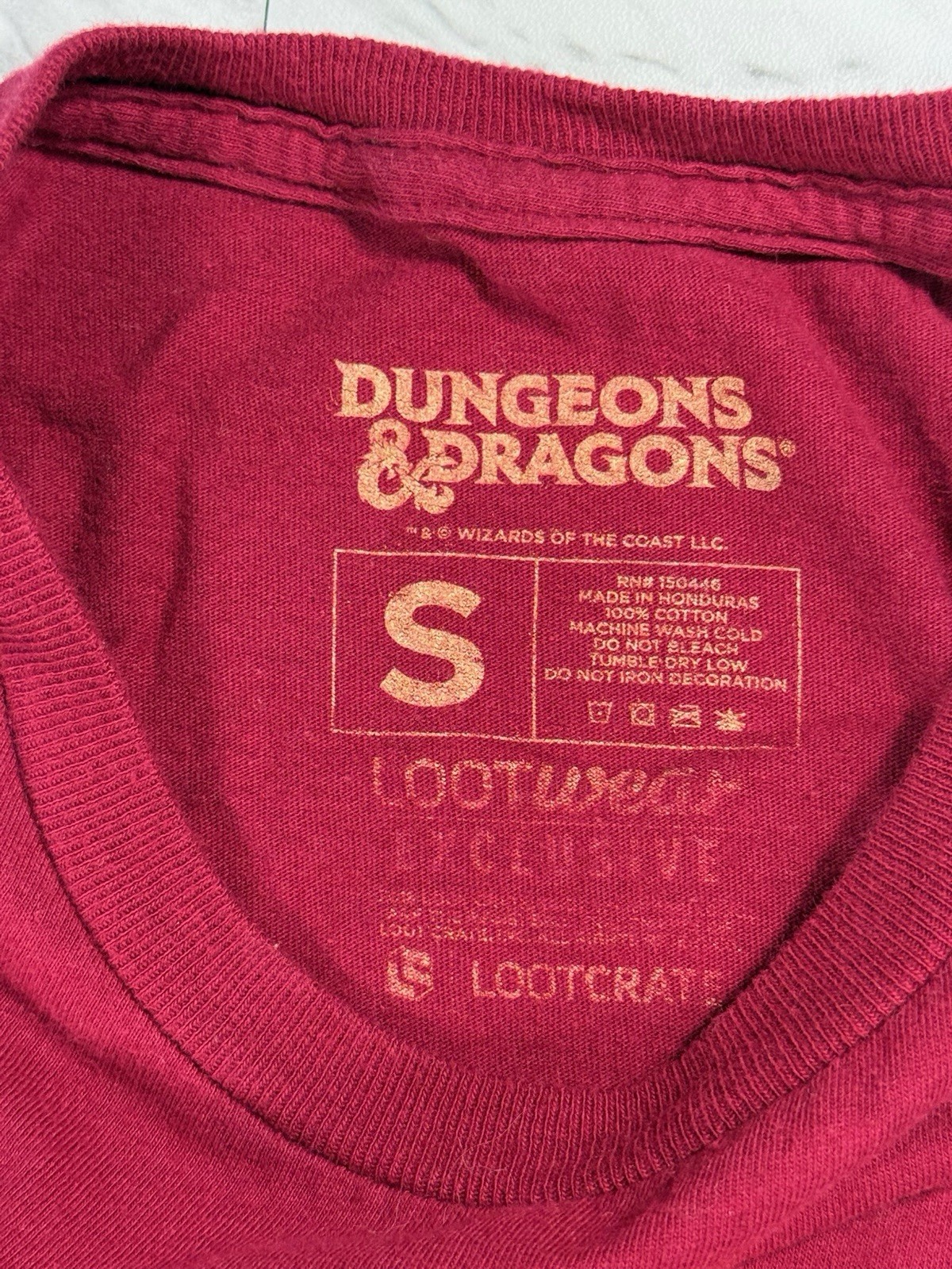 Dungeons & Dragons Loot Crate Exclusive Red T-Shirt Size Small #8 image 5