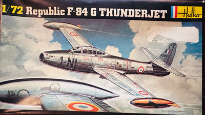Heller Republic F-84 G Thunderjet 1:72 Model Kit #278 Parts Sealed US Seller