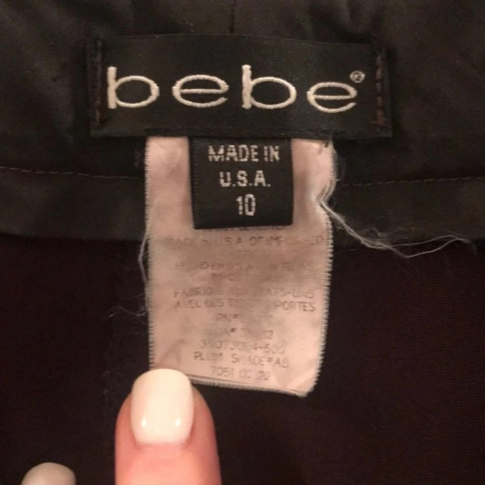 💜 复古 Bebe 女式梅色涤纶正装裤 | 10 码 💜 — 第 4/4 张图片