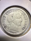 1913-P Barber Dime 90% Silver 10c Philadelphia Ten Cent Early US Type Coin