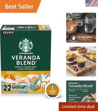 Starbucks Blonde Roast K-Cup Pods, 22 Count Veranda Blend for Hot or Iced Coffee