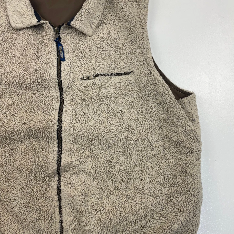 Pendleton Sherpa Chaleco Polar Cremallera Marrón Cálido EE. UU. Para Hombres L Foto 3 de 4