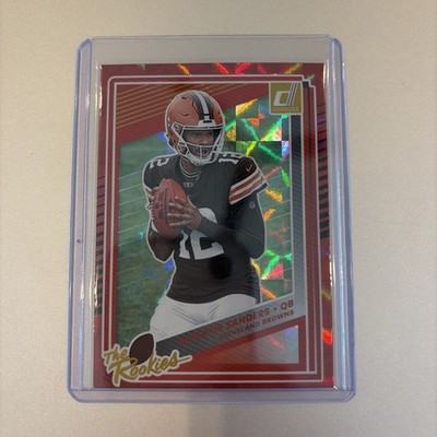 Shedeur Sanders Panini The Rookies Red Refractor #5 Checkered Cleveland Browns