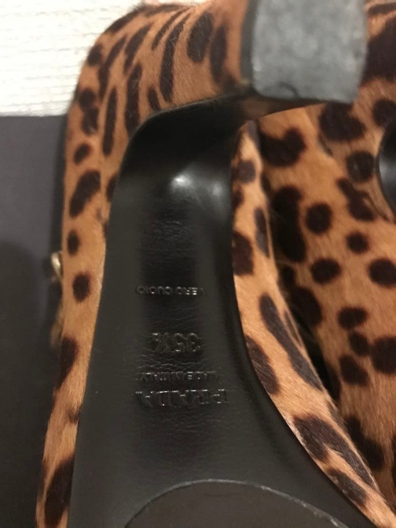 PRADA Pumps High-Heel Size:35.5/JP:22.5 Porcelain Brown/Beige 135142K Authentic thumbnail 5