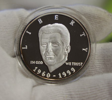 John F. Kennedy Jr. 1960-1999 1oz .999 Fine Silver Proof Round