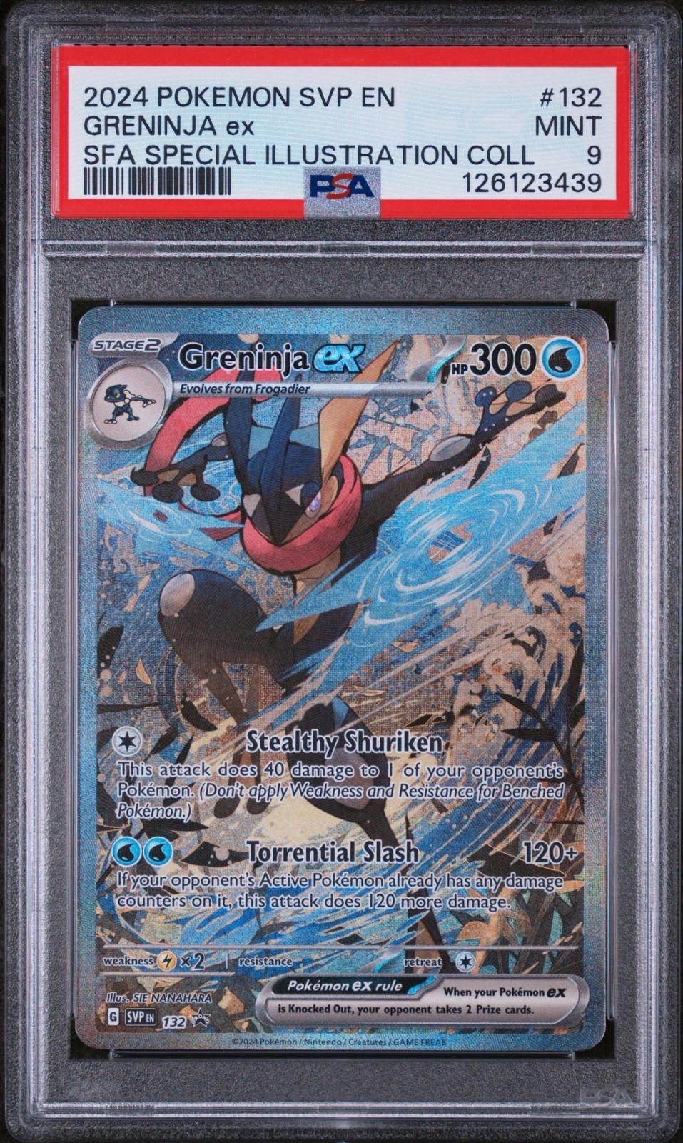 Greninja Ex #132 2024 Pokemon Svp En-Sv Black Star Promo PSA 9