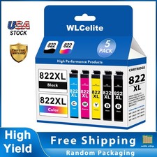 5PK 822XL Ink Cartridges For Epson WF-3820 WF-4820 WF-4833 WF-3823 WF-4830