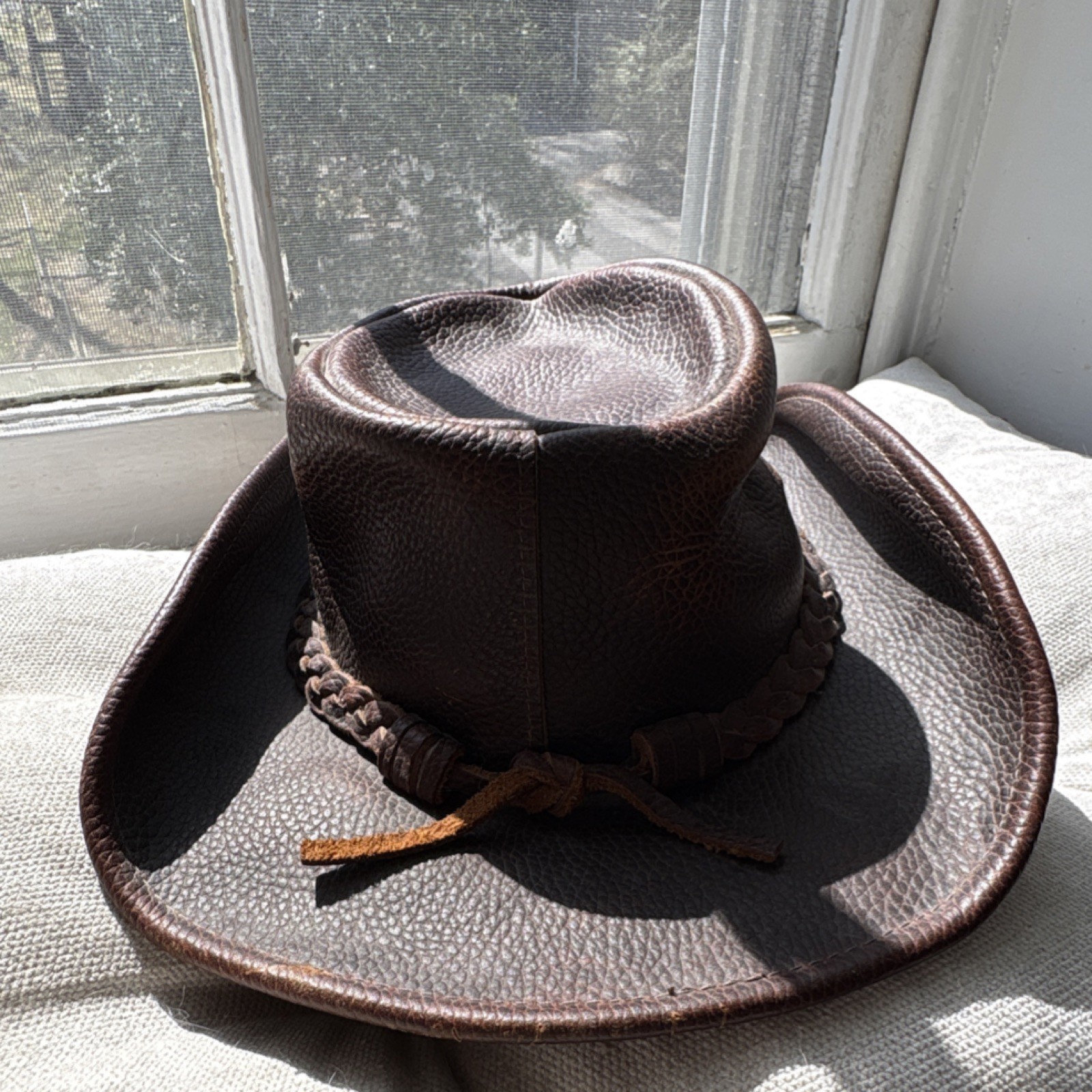 Henschel Brown Wide Brim Cowboy Hat Men Western Solid Medium