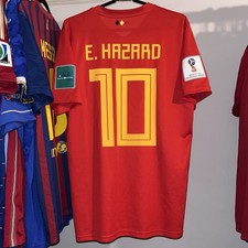 Maglia Calcio Belgio 2018/19/20 Adidas Home Eden Hazard 10 Uomo Large BQ4520