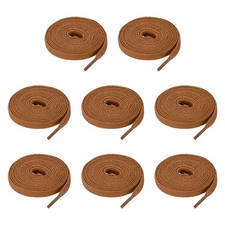 4 Pairs Flat Shoe Laces 5/16" x 180" Polyester Sneaker Shoestring, Light Brown