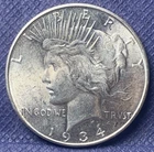 1934 D Peace Dollar Looks Uncirculated