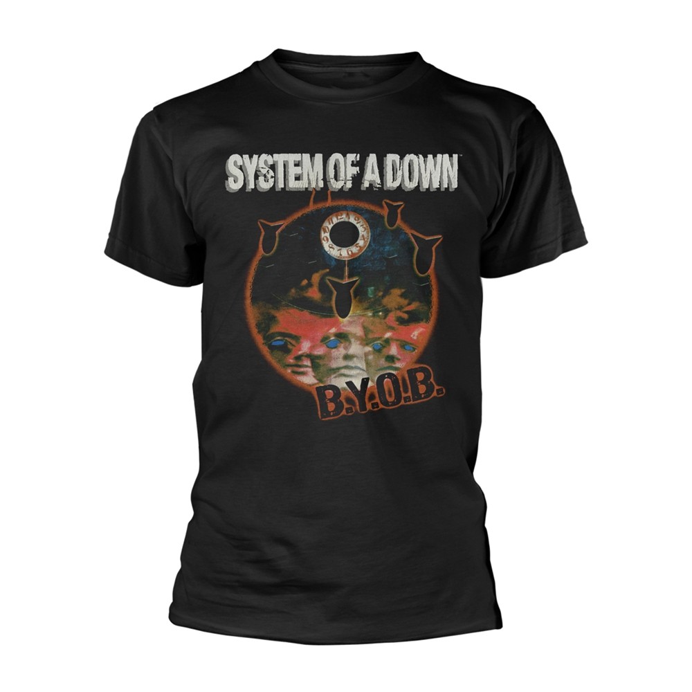 SYSTEM OF A DOWN - Черная футболка B.Y.O.B. X-Large
