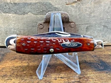 Case knife XX U.S.A. 6207 Mini Trapper very nice Red color Strawberry 1965-69