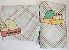 Vintage Jim Davis 1978 Garfield Twin Bed Sheets Set - Flat  Fitted Sheets 2 pcs