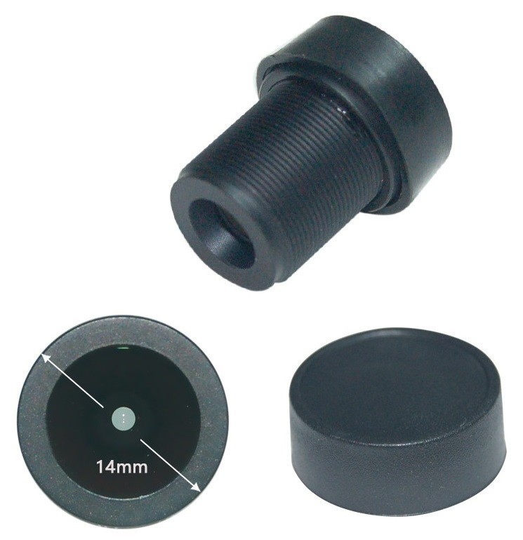 5MP 16mm CCTV Camera Lens  1/2.5" FPV Security Camera Lens for IP Camera Black