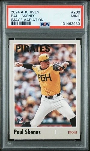 2024 Topps Archives - 1970 Topps Image Variation Paul Skenes #200 (RC) PSA 9