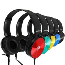Kids Headphones Bulk 5 Pack, Student On Ear Color Varieties, Comfy Swivel Ear...