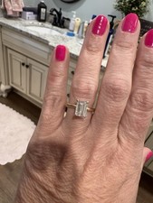 2 Carat Emerald Cut Lab Created Diamond 18K Yellow Gold