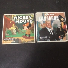 Vintage GAF Captain Kangaroo & Mickey Mouse  View-Master  528 & 560 !!