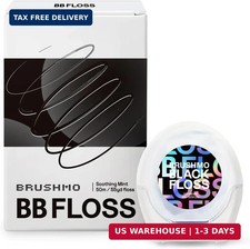Brushmo Black Floss BBFloss - Expanding Floss, Gum-Friendly Soothing Mint Dent