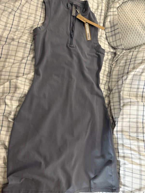 SKIMS Sleeveless Tennis Dress Gray Zip Size XXS