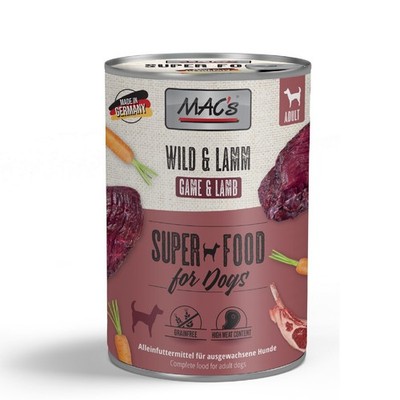 MAC´s Dog Wild&Lamm 6x400g, Nassfutter