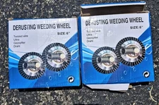 Derusting Weeding Wheel 6” Twisted Wire Cup Brush 2-Pack Lot Rust Grass Removal