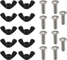 10Sets Pet Carrier Fasteners Set, 20PCS M6 Stainless Steel Replacement Bolts and