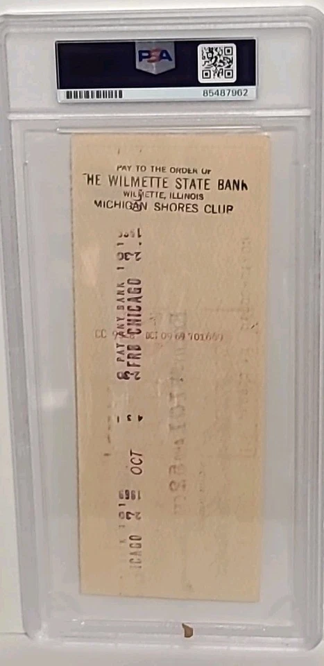 Losa firmada por William Harridge PSA/DNA cheque autografiado D.1971 AL Baseball Pres. Foto 2 de 4