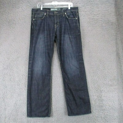 Buckle Jeans Mens 34x32 Carter Dark Wash Cotton Mid Rise Button Fly  Straight