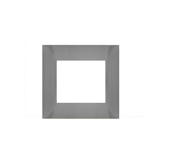 gem PLACCA 2P GRIGIO SCURO PVC COMPATIBILE VIMAR PLANA