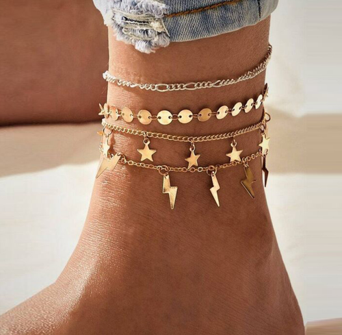 Varios Estilos Pulsera Tobillo Tobillo Cadena Pie Cuentas Corazón Mariposa Colorido - Imagen 153 de 239