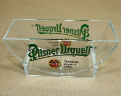 Pilsner Urquell Bierdeckel Halter - Tischaufsteller / gebraucht / Art. Nr. 4910