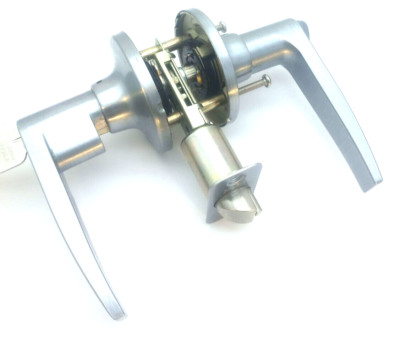 Shield Security Straight Entry Lever Satin Nickel