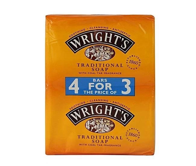 WRIGHT'S Wrights Coal Tar Traditional Soap 100g 4 for 3