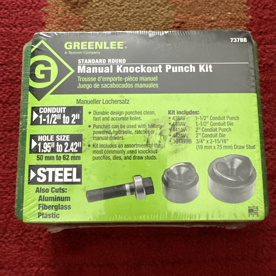 Greenlee 737BB Knockout Punch Set 783310199748 eBay