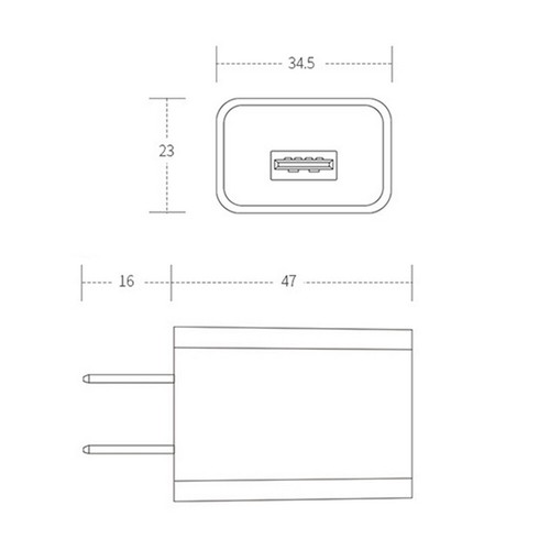 Adaptador de alimentación de interfaz USB de carga estadounidense 5V 1A viaje certificado UL FCC - Imagen 7 de 13