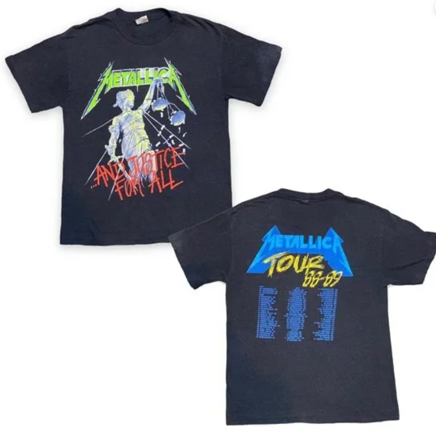 1988 Metallica Music Tour Unisex T-Shirt Gift For All Fans S-5XL