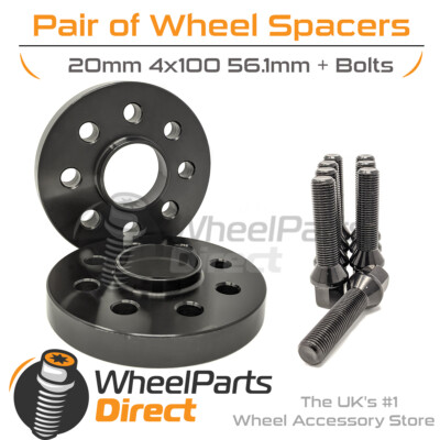 Spacers (2) & Bolts 20mm for Mini JCW Roadster [R59] 12-15 On Aftermarket Wheels