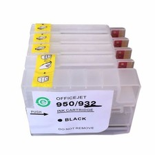 4 Empty Refillable Ink Cartridge for HP 932/933 Non-OEM Officejet 7110 7610 7612