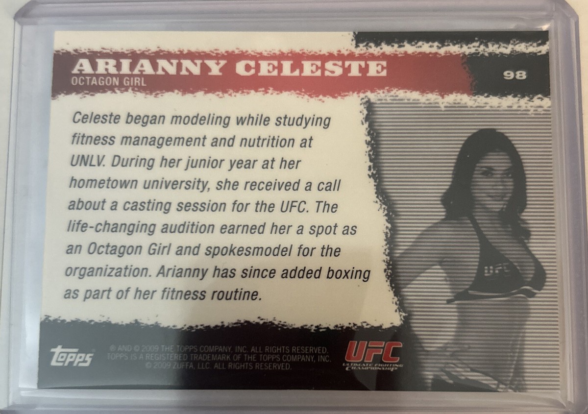 2009 Topps Ufc Round 1 Arianny Celeste Octagon Girl Gold Parallel 