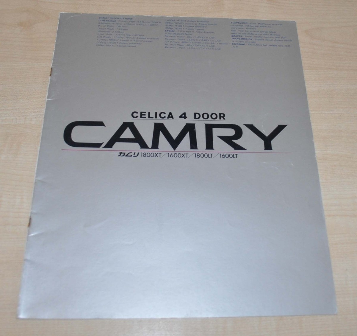 Toyota Camry Celica 4 Door JDM Japanese Brochure Prospekt | eBay