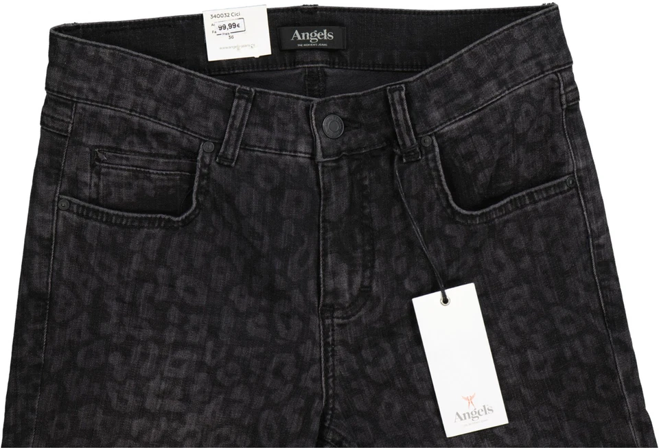 NEU! Angels Damen Jeans Cici Straight Leg Leo Muster schwarz Gr. 38 - Bild 2 von 4