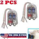 2Pcs Level Car Speaker High to Low Impedance Converter 2 Channel RCA Line Out