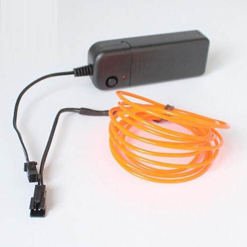 Battery Powered Neon LED Lights Glow EL Wire String Strip Rope Tube Party Decor - Picture 24 of 32
