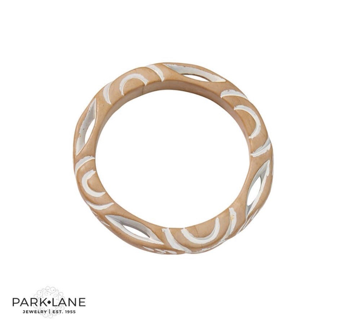 Park Lane Seascape Taupe Wood Bangle bracelet New!! SOLD Out  display picture 3